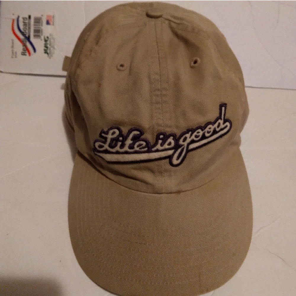 Life is Good Tan Baseball Cap